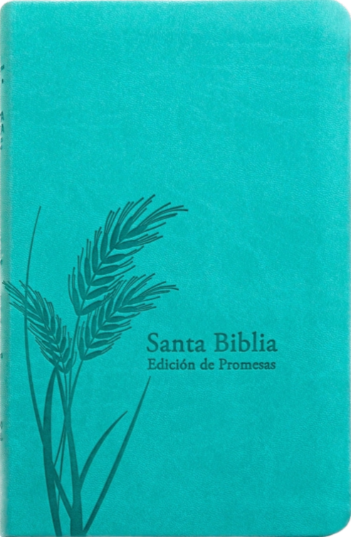 Biblia de Promesas RVR-1960,  Letra Grande, Tamaño Manual, Piel especial, Menta