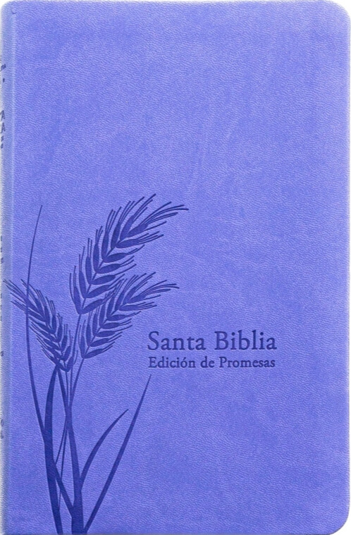 Biblia de Promesas RVR-1960, Letra Grande, Tamaño Manual, Piel especial, Lavanda Claro 