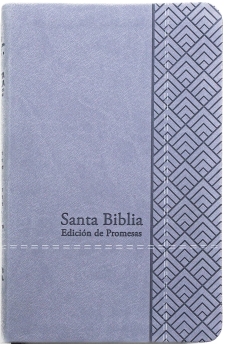 Santa Biblia de Promesas Reina-Valera 1960 / Tamaño Manual / Letra Grande, Piel Especial, Gris claro