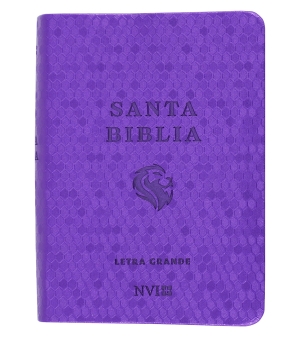 Biblia NVI, Tamaño Bolsillo, Piel Especial, Panal Violeta