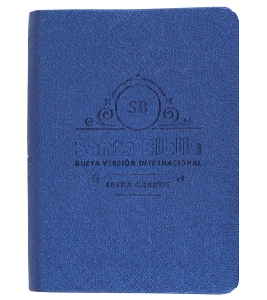 Biblia NVI, Tamaño Bolsillo, Piel Especial con Cierre, Azul metalizado